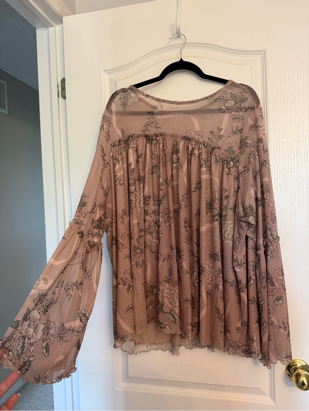 torrid Dusty Rose Floral Peasant Blouse